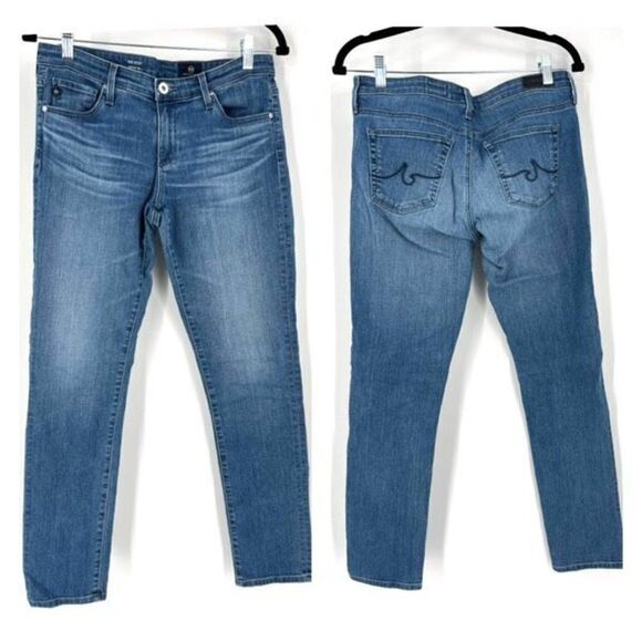 AG Adriano Goldschmied Women's The Stilt Cigarette Leg Jeans Blue Denim Size 28R - Picture 1 of 13